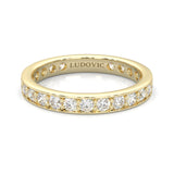 The Dearest Vigor Moissanite Eternity Ring ( Yellow Gold )