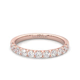 Classic Three-Stone Wedding Set ( Rose Gold )