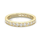 The Dearest Vigor Moissanite Eternity Ring ( Yellow Gold )
