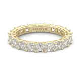 The Scented Belle Moissanite Eternity Ring ( Yellow Gold )