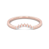 The Simple Love Moissanite Wedding Band ( Rose Gold )