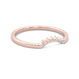 The Simple Love Moissanite Wedding Band ( Rose Gold )
