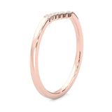 The Simple Love Moissanite Wedding Band ( Rose Gold )