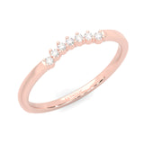 The Simple Love Moissanite Wedding Band ( Rose Gold )