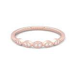 The Antique Halo Moissanite Wedding Band ( Rose Gold )