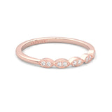 The Antique Halo Moissanite Wedding Band ( Rose Gold )