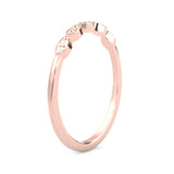 The Antique Halo Moissanite Wedding Band ( Rose Gold )