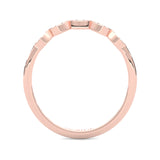 The Antique Halo Moissanite Wedding Band ( Rose Gold )