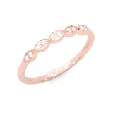 The Antique Halo Moissanite Wedding Band ( Rose Gold )