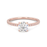 The Curved Swan Moissanite Wedding Set ( Rose Gold )