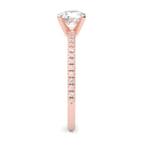 The Curved Swan Moissanite Wedding Set ( Rose Gold )