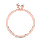 The Curved Swan Moissanite Wedding Set ( Rose Gold )