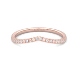 The Curved Swan Moissanite Wedding Set ( Rose Gold )
