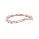 The Curved Swan Moissanite Wedding Set ( Rose Gold )