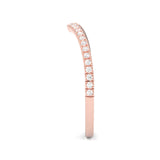The Curved Swan Moissanite Wedding Band (Rose Gold )