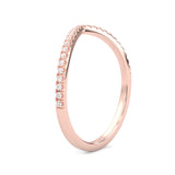 The Curved Swan Moissanite Wedding Set ( Rose Gold )