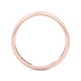The Curved Swan Moissanite Wedding Set ( Rose Gold )