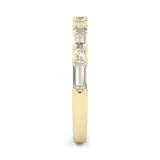 la Tiare Illustre Moissanite Wedding Band ( Yellow Gold )