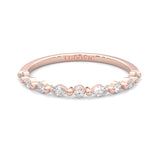 The Luminous Moissanite Wedding Band ( Rose Gold )