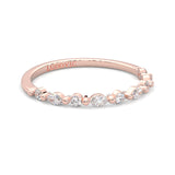 The Luminous Moissanite Wedding Band ( Rose Gold )