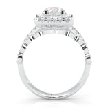 British Style Moissanite Cocktail Ring (14k Solid Gold)