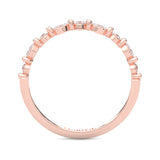 The Luminous Moissanite Wedding Band ( Rose Gold )
