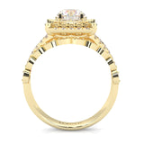 British Style Moissanite Engagement Ring ( Yellow Gold 14k )