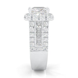 The Princess Halo Cluster Cocktail Ring (14k Solid Gold)