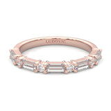la Tiare Illustre Moissanite Wedding Band ( Rose Gold )