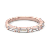 la Tiare Illustre Moissanite Wedding Band ( Rose Gold )