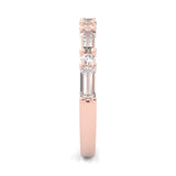 la Tiare Illustre Moissanite Wedding Band ( Rose Gold )