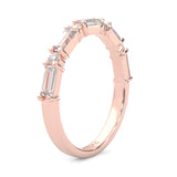 la Tiare Illustre Moissanite Wedding Band ( Rose Gold )