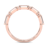 la Tiare Illustre Moissanite Wedding Band ( Rose Gold )