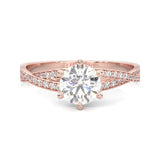 The Detour Moissanite Engagement Ring ( Rose Gold 14K )