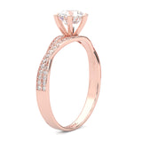 The Detour Moissanite Engagement Ring ( Rose Gold 14K )