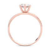 The Detour Moissanite Engagement Ring ( Rose Gold 14K )