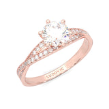 The Detour Moissanite Engagement Ring ( Rose Gold 14K )