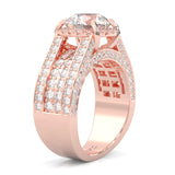 Fourfold Stones Halo Moissanite ( Rose Gold 14K )