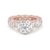 Supernova II - Ludovic Moissanite Ring (3-Carat Main Stone) ( Rose Gold 14K )