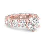 Supernova II - Ludovic Moissanite Ring (3-Carat Main Stone) ( Rose Gold 14K )