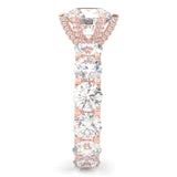 Supernova II - Ludovic Moissanite Ring (3-Carat Main Stone) ( Rose Gold 14K )