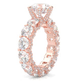 Supernova II - Ludovic Moissanite Ring (3-Carat Main Stone) ( Rose Gold 14K )