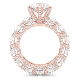 Supernova II - Ludovic Moissanite Ring (3-Carat Main Stone) ( Rose Gold 14K )