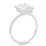 Luxurious Hidden Halo Emerald-Cut Lab-Grown Diamond Ring (14k Solid Gold)