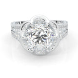 The Angel Belle Moissanite Engagement Ring (14k Solid Gold)