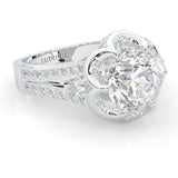 The Angel Belle Moissanite Engagement Ring (14k Solid Gold)
