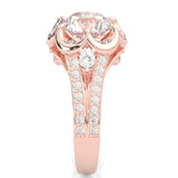 The Angel Belle Moissanite Engagement Ring ( Rose Gold 14k )