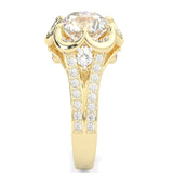 The Angel Belle Moissanite Engagement Ring ( Yellow Gold 14k )
