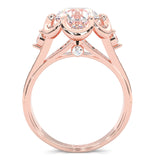 The Angel Belle Moissanite Engagement Ring ( Rose Gold 14k )