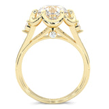 The Angel Belle Moissanite Engagement Ring ( Yellow Gold 14k )